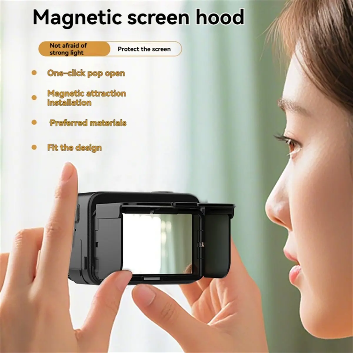 N05R Sheingka Magnetic Lens Hood for Insta360 Ace Pro2/Pro Anti-Glare and Anti-Reflective Foldable Screen Lens Hood