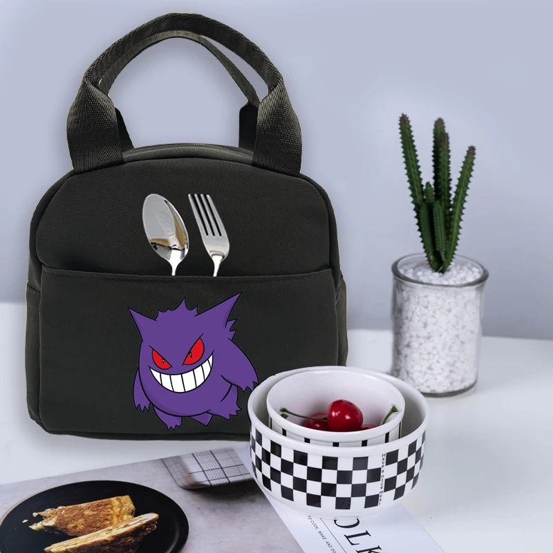 Anime Pokemon Teenager Lunch Handbag Student Thermal Lunch Bags Insulation Bento Pack Aluminum Foil Rice Bag Meal Pack Ice Pack