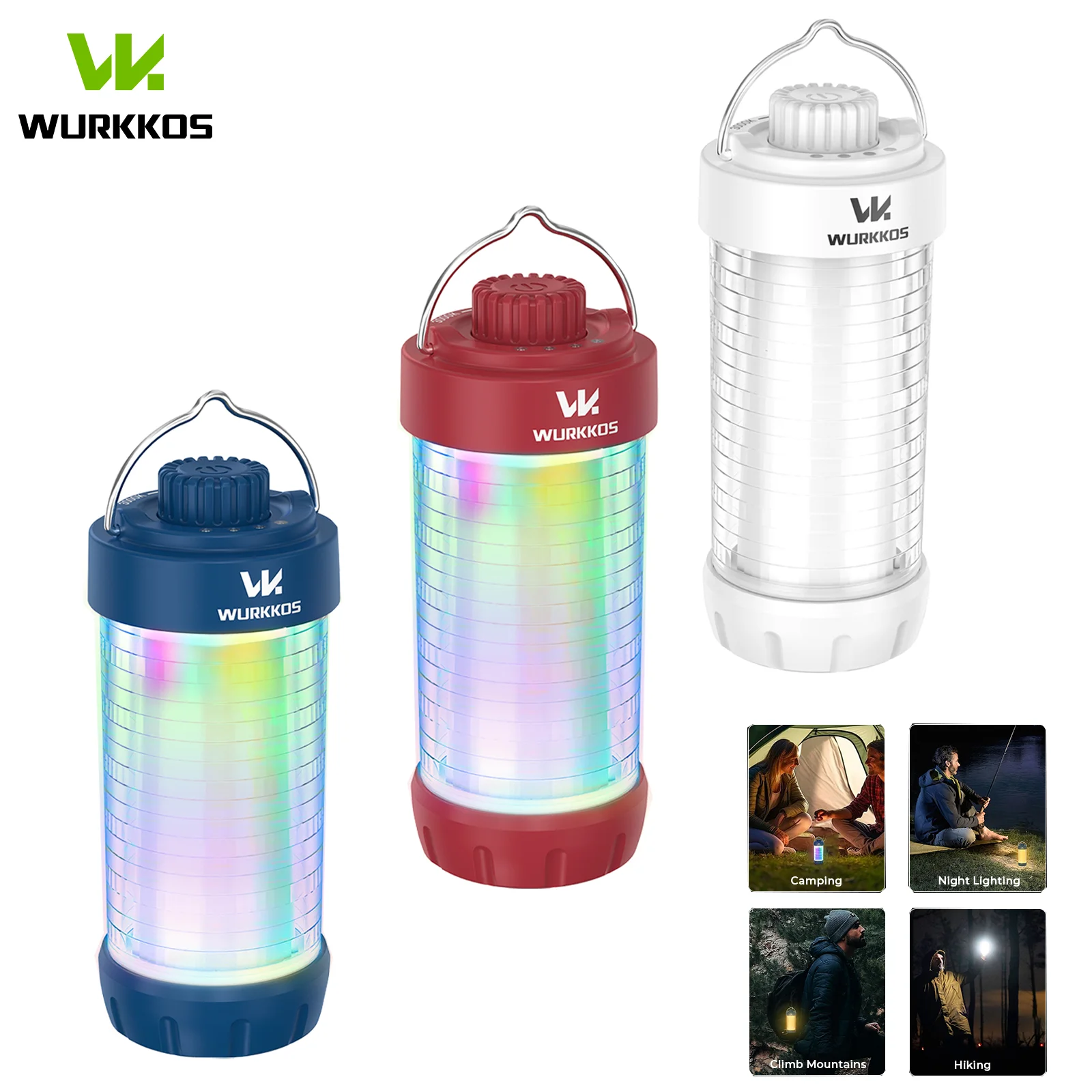 

Wurkkos CL01 Portable Hook Magnetic Lightweight Waterproof Camping Lantern RGB design USB-C Rechargeable & Reverse Power Bank