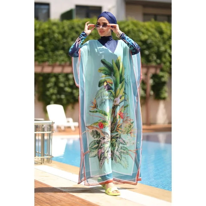 SUYUKU dames moslim badmode 3-delig hijab badpak islamitisch badpak met lange mouwen zwemmen burkini kostuum UV-bescherming badpak S - 6XL, A-rood, 5XL