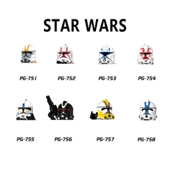 Pg8078 blocos de construção clone troopers série tijolos figuras rex mini estatuetas 501a legião figura montagem crianças brinquedo