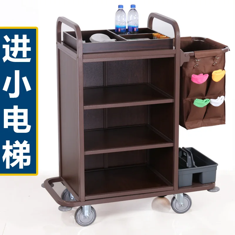 

Hotel small and short rooms Multifunctional hand push linen cart Cleaning work cart Cleaning cart Room entrance Hygiene service