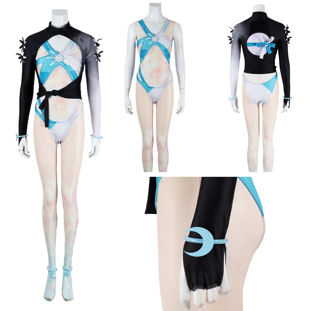 Game Rival Luna Snow Cosplay Women Jumpsuits Costume Women Adult Female Disguise Fantasia Clothing Halloween Bodysuit Suits