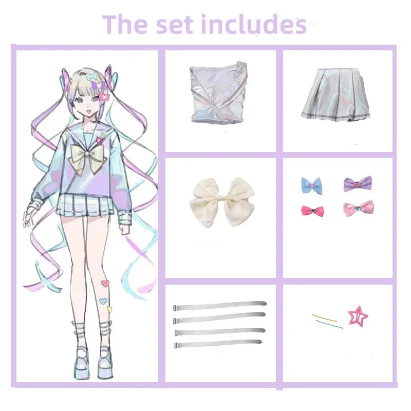 애니메이션 게임 네디 걸 오버도즈 케이앤젤과 어비스 코스프레 의상 JK 유니폼 여성 파티 할로윈 롤플레잉 복장 aa4