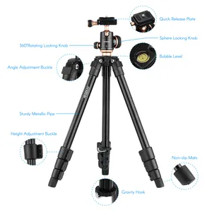 Andoer Q160SA Tripod, kamera tripodu panoramik top kamera, Canon Nikon Sony Kamera için dijital KAMERA kamera En çok satan 12, işkembe başı, no. 5