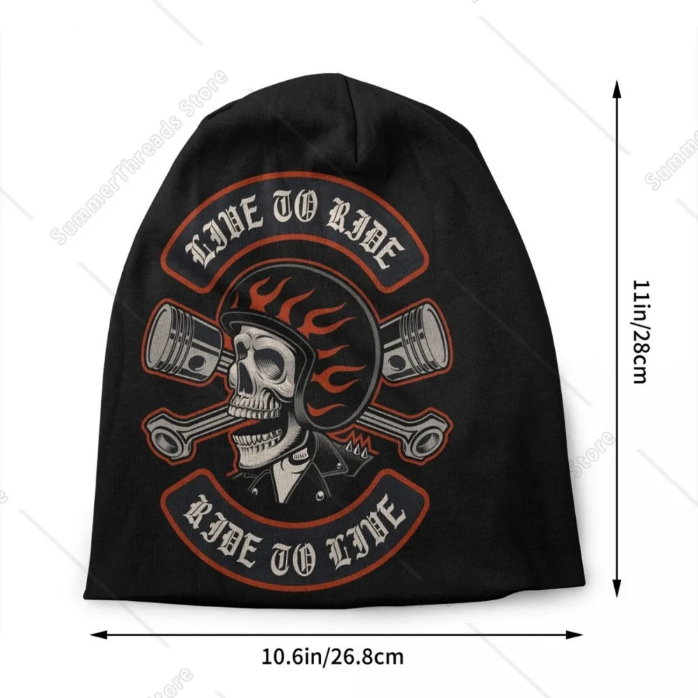 Biker Motorcycle Skull Skullies Beanies Caps Winter Warm Knitting Hat Men Women Rockabilly Bonnet Hats Outdoor Ski Cap