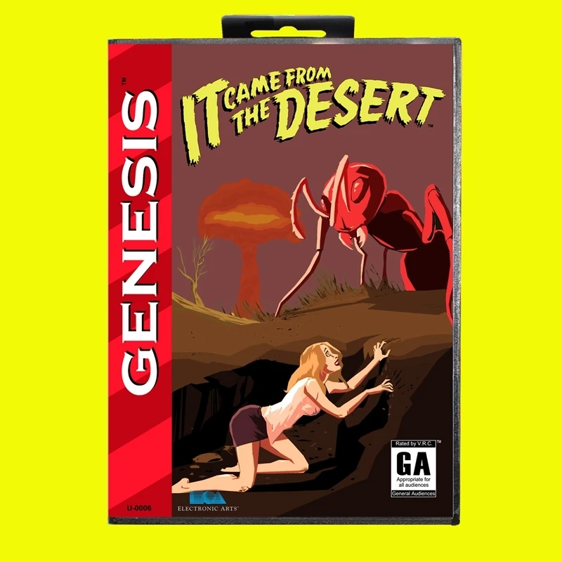 IT Came From The Desert MD Game Card 16 Bit USA Cover for Sega Megadrive Genesis Video Game Console Cartridge