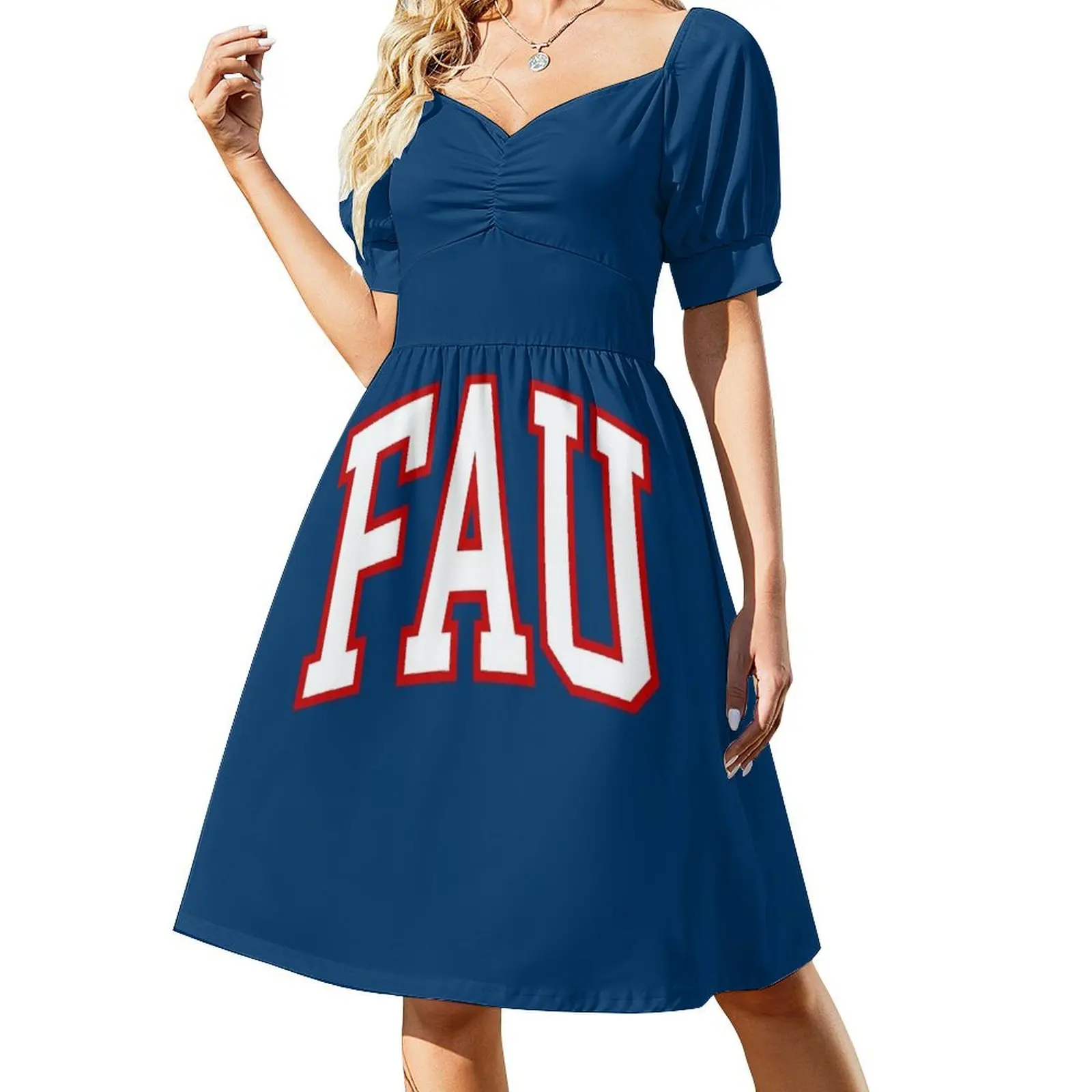 

fau - college font curved Short Sleeved Dress loose women's dress Women's summer dresses women evening dress