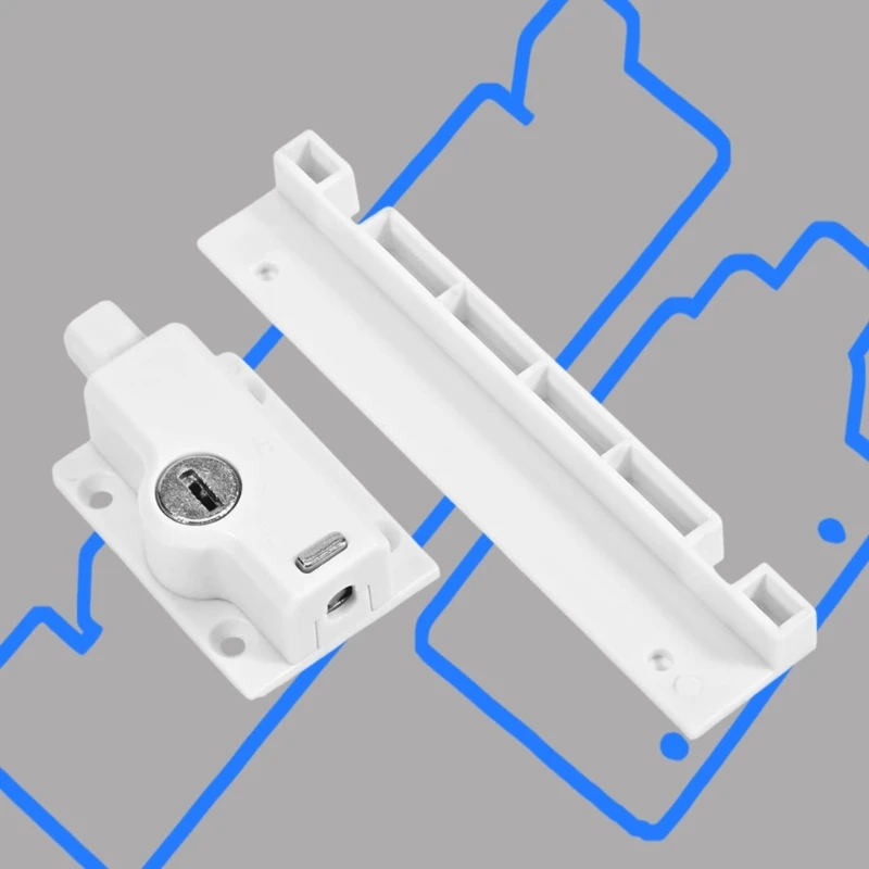 1pc Sturdy Ferming Window Restrictors Ajustement des instants sécurité