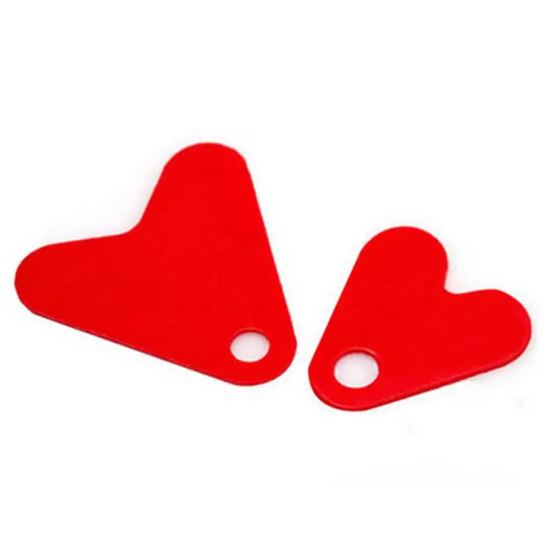 1/3/5PCS Fishing Trout Spoon Sequin Lure Plastic Red Heart Shape Spinners Accessory Bait Hook Sequins Attracting Fish