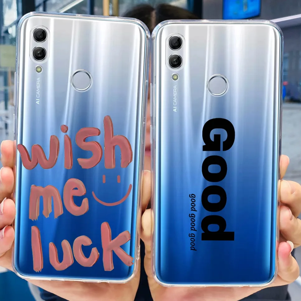 For Honor 10 Lite HRY-LX1 Case Luxury Flower Love Soft TPU Silicone Clear Cover For Huawei Honor 10Lite 6.21\