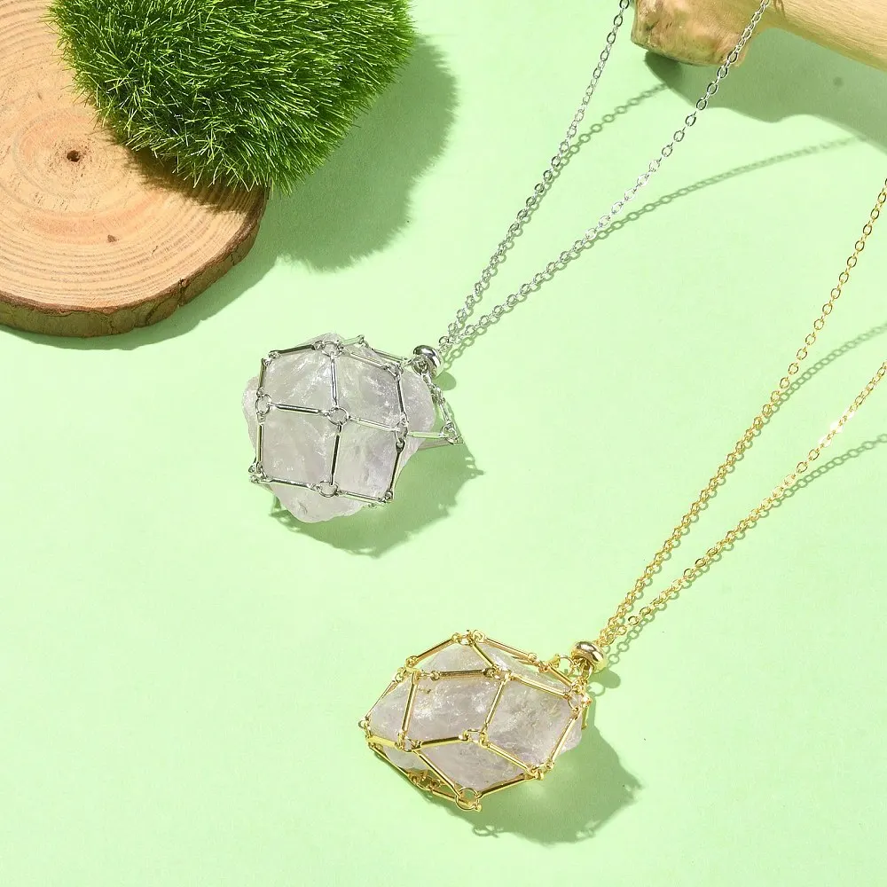 PandaHall 6 Stück 2-farbige Messing-Gliederketten für Makramee-Beutel, Platin & Gold, je 3 Stück pro Farbe für Anhänger-Halsketten und Schmuck – Detail 18