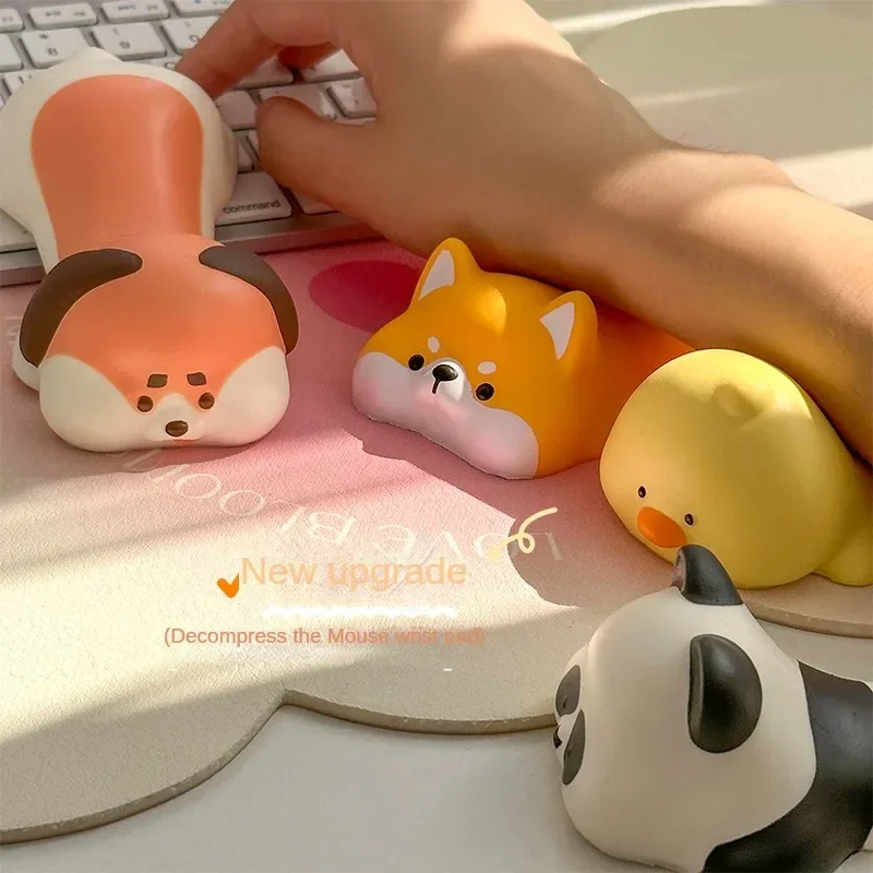 New Cute Panda Wrist Rest Support For Mouse Pad Computer Laptop Arm Rest For Desk Ergonomic Kawaii Slow Rising Squishy Toys