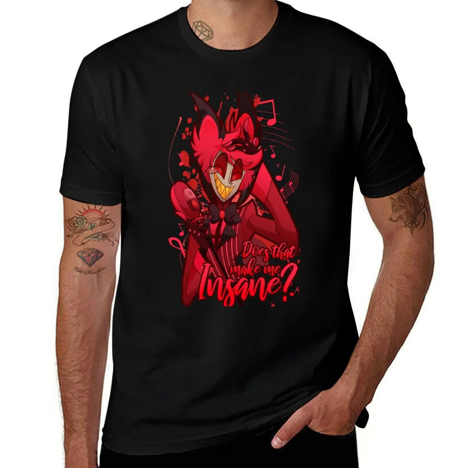 

Insane - Alastor the Radio Demon T-Shirt man t shirt cotton cotton t shirt man man t shirts for men casual T-Shirt