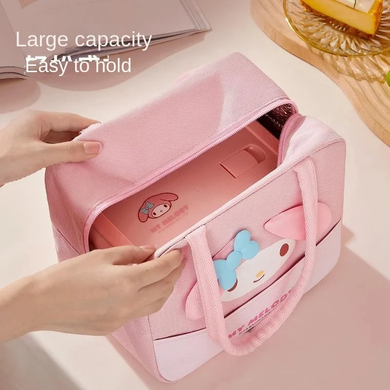 Sanurgente Hello Kitty Lunch Bag, Cute Cinnamoroll My Melody, Aluminium Foil, Thickened Picnic Bento Box, Travel Portable Keep Warm Bag