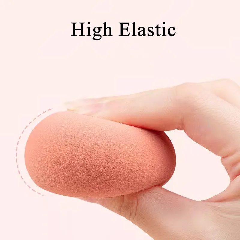 10pcs High Elastic Soft Makeup Blender Applicator Sponge Peach Shape Cosmetic Sponges Wet Dry Dual Use For Powder Concealer