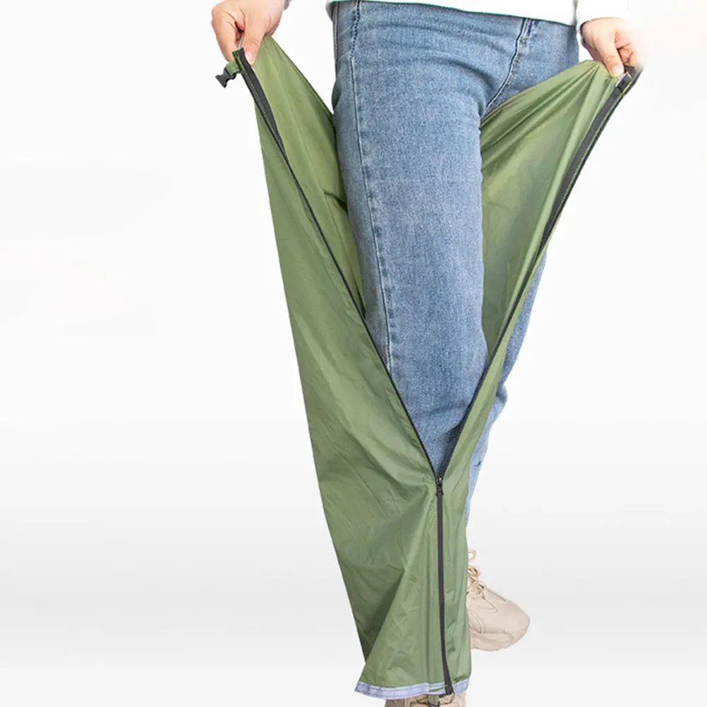 

Waterproof Rain Pants Women Lightweight Wear Resistant Outdoor Olive Green Hiking Fishing Camping Travel Workpants Wide Waist