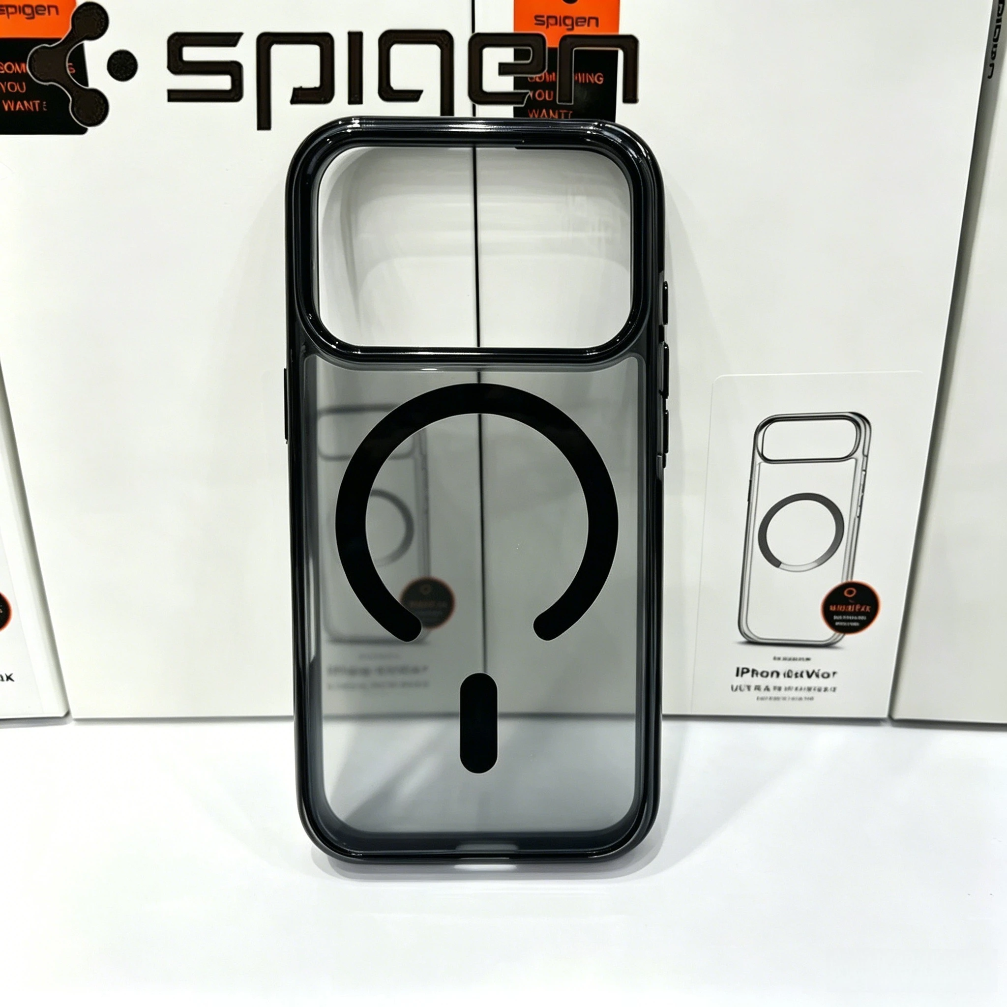Funda magnética transparente Spigen para iPhone 17 Pro Max, 17 Pro, totalmente a prueba de golpes y 2 en 1