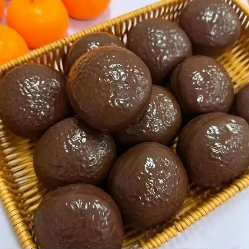 Chocolate Pie Squeeze Stress Ball Toy Crunchy Squeeze Toy Round Blocks Filled ASMR Stress Relief Holiday Gifts