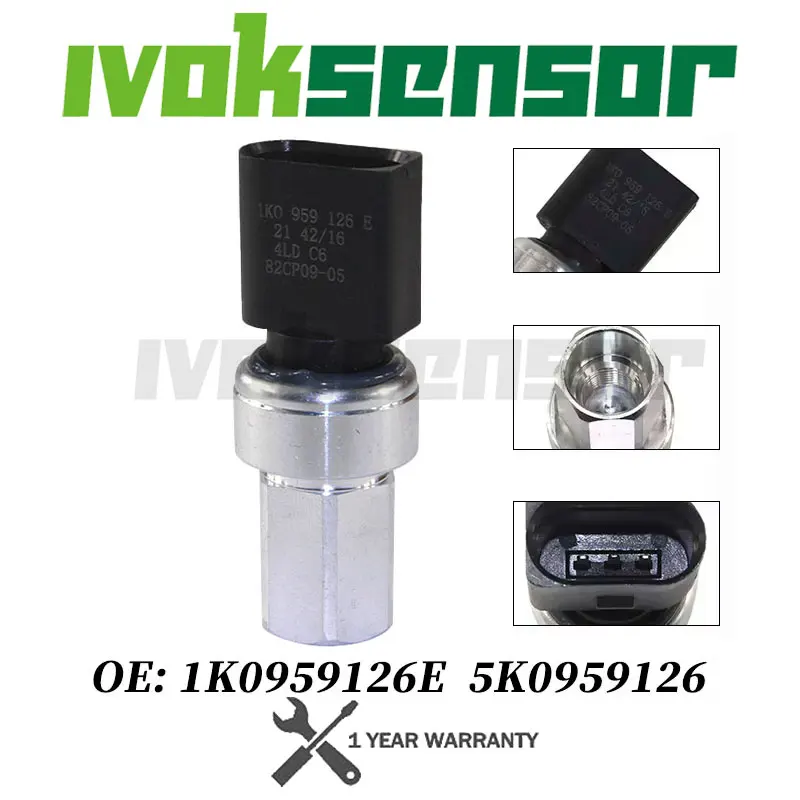 

1K0959126E 5K0959126 82CP09-05 Brand New Air Conditioning Pressure Sensor Switch For VOLKSWAGEN GOLF AUDI A3 A4 Q7
