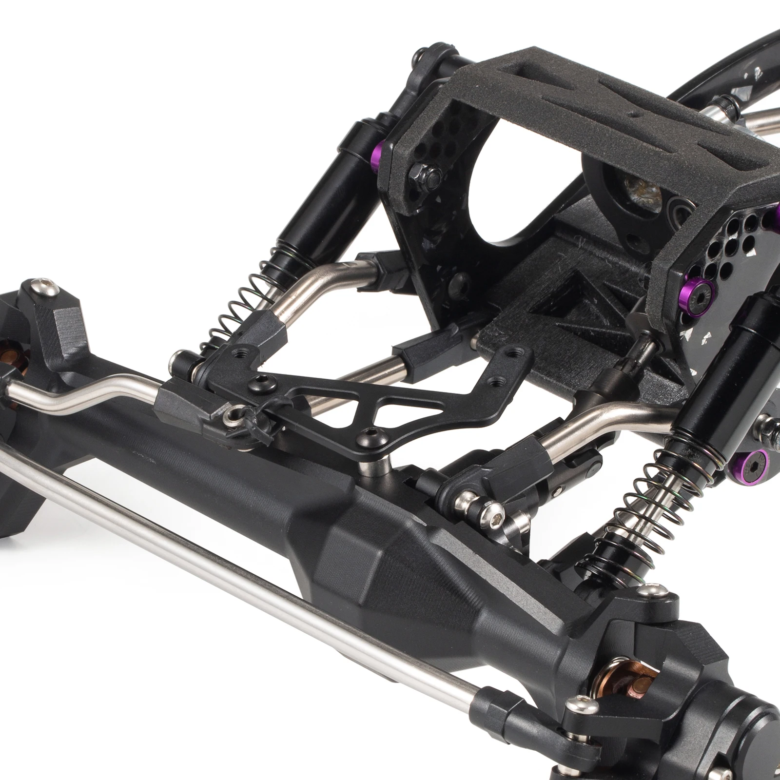 Carbonfaser-Glatt-Criminal-LCG-Chassis-Kit und Link-Kit für 1/10 RC Rock Crawler Capra Offset Aluminium-Portalachsen-Komplett-Rigs – Detail 15