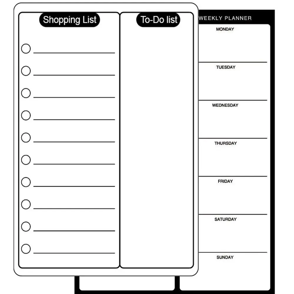 

Simple Week Planner Memo Magnetic Sticker Plan Notepad Grocery List Magnetic Fridge Stickers Whiteboard Work Plan Menu