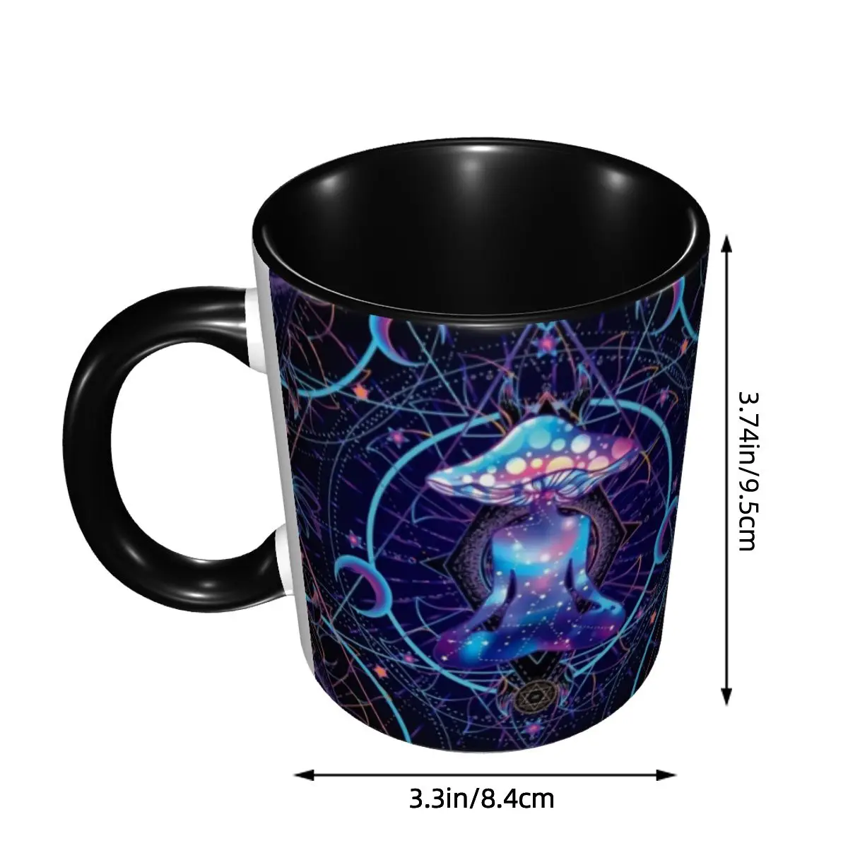 Custom India Mandala Mugs DIY Psychedelic Buddha Mushroom Zen Magic Ceramic Tea Milk Coffee Cups