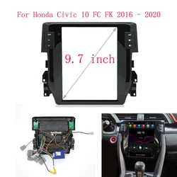WQLSK Car Frame Fascia Adapter Canbus Box Decoder Android Radio Dash Fitting Panel Kit For Honda Civic 2016-2020