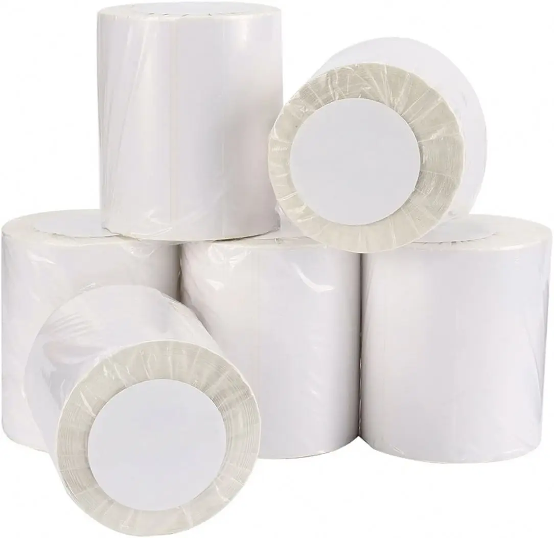Factory Price Custom Direct Thermal Stickers Strong Self-Adhesive Barcode Labels Thermal Printer for Supermarket Pack in Cartons