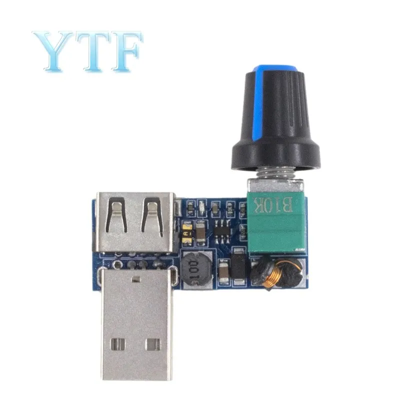 

DC 5V USB Fan Stepless Speed Controller Regulator with Switch Speed Module Fan Governor Volume Regulator Board