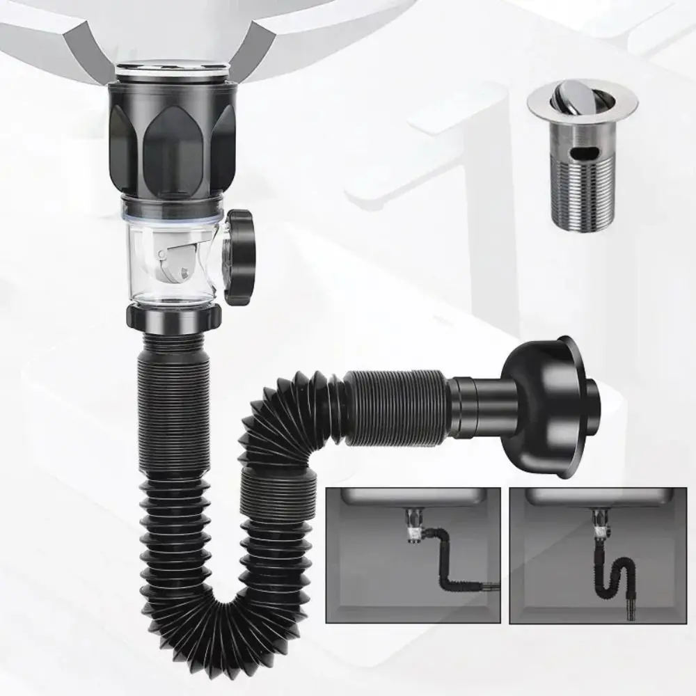 

Выдвижная труба для слива раковины с откидной крышкой прочная выдвижная труба для слива раковины против засоров