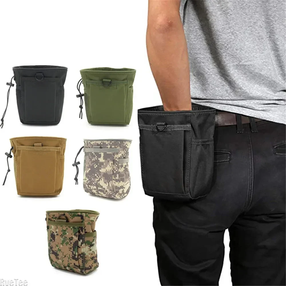 

Portable 600D Nylon Recycling Bag EDC Gear Waist Sports Hunting Tactical Bag Outdoor Molle Pouch Backpack Hanging Bag Dump Pouch