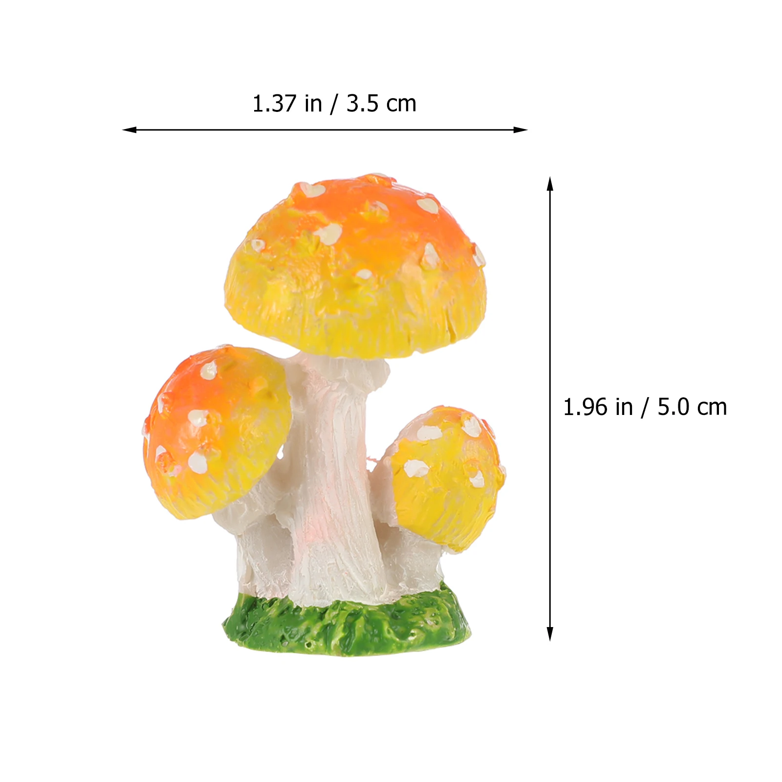 

6pcs Resin Mini Mushroom Potted Craft Fairy Garden Decoration Micro Landscape Ornament Chic Home Table Decor Simulation Bonsai