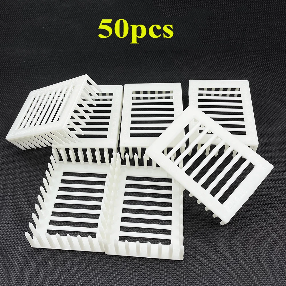 50PCS Queen Imprison Prisoner Plastic Cage Apis Mellifera Apiary Insert Honeycomb Hive Needle Type Colony Worker Spado Bee Tools