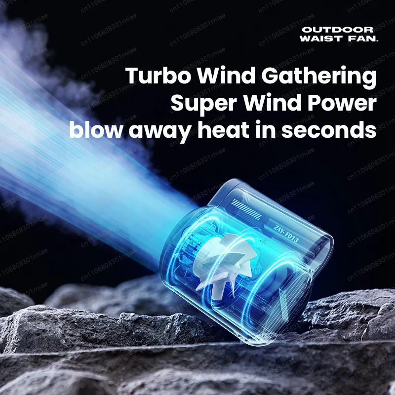 4500mAh Portable Rechargeable Waist Fan Outdoor Camping Waist Personal Wearable Fan Desktop USB Mini Fan Gift