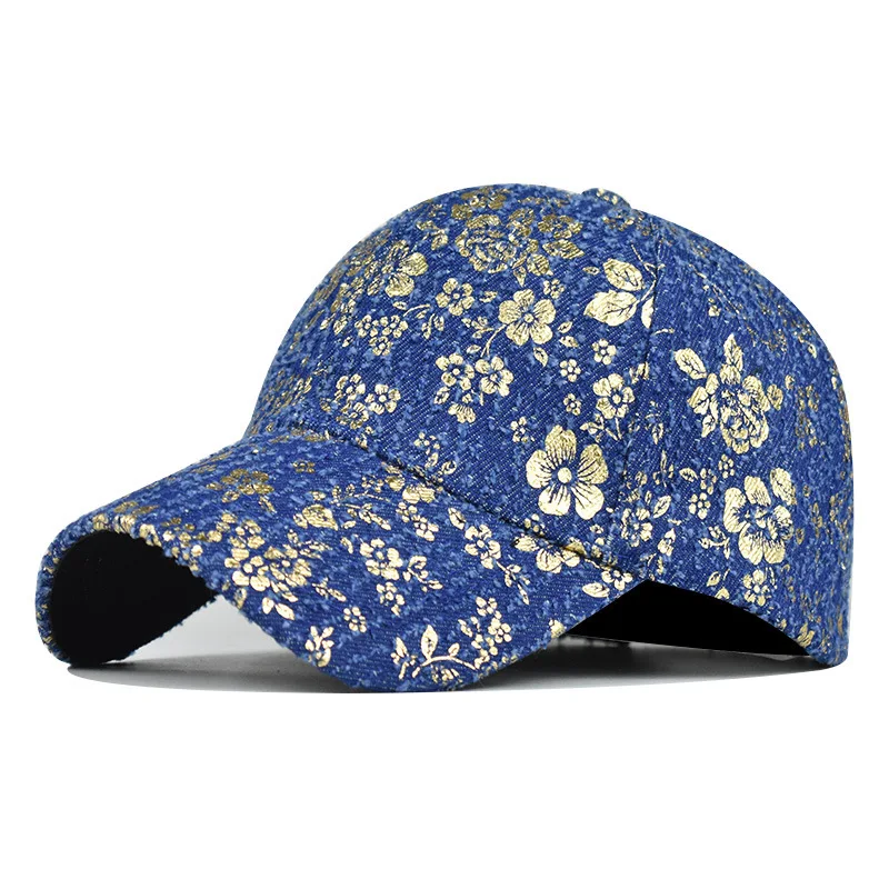 

New High Quality Printed Hip Hop Cotton Gold Thread Baseball Cap Hat Letter Print Trucker Cap
