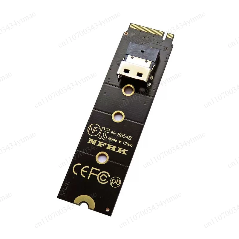 M.2 NGFF interface to Slimline SAS (SFF-8654) adapter