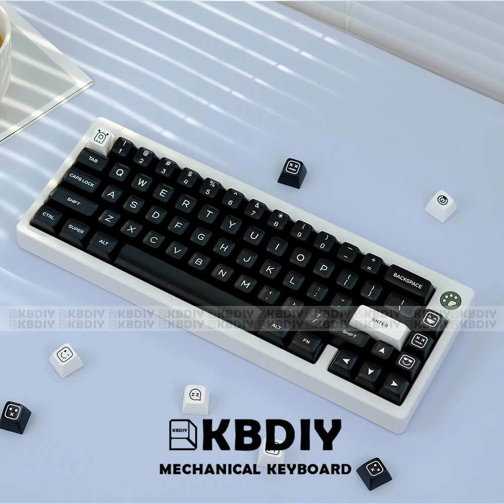 Kbdiy gmk wob schwarz keycap pbt double shot keycaps sa profil tasten kappen set iso enter 7u space bar für benutzer definierte mechanische tastatur – Detail 10
