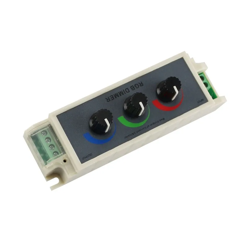 Controller manopola manuale dimmer per strisce LED RGB per luce che cambia colore 5050 DC 12V/24V Luminosità a 3 canali Regola in modo intelligente