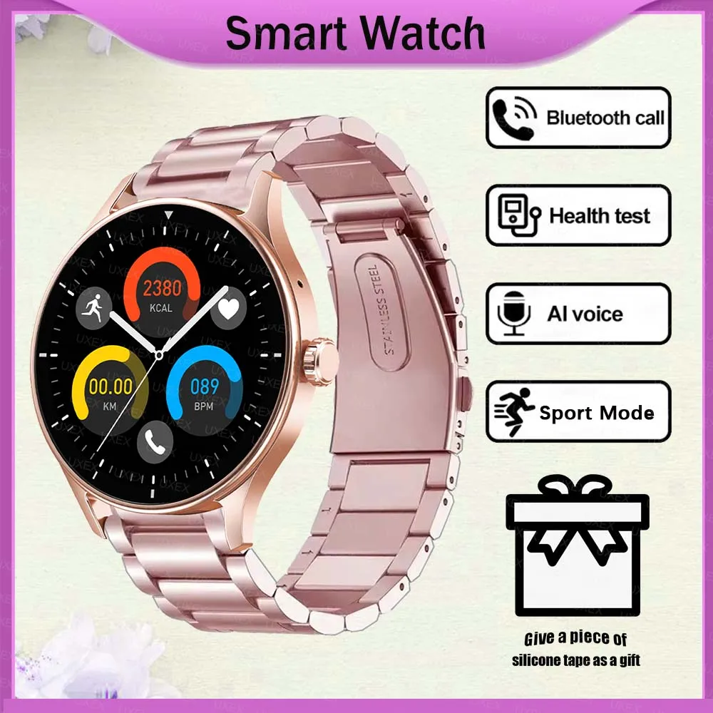 

Оригинальные часы с беспроводной зарядкой, умные часы для женщин, 1,55 дюйма, HD, Bluetooth, часы с отслеживанием здоровья, мужские рождественские подарки, бизнес