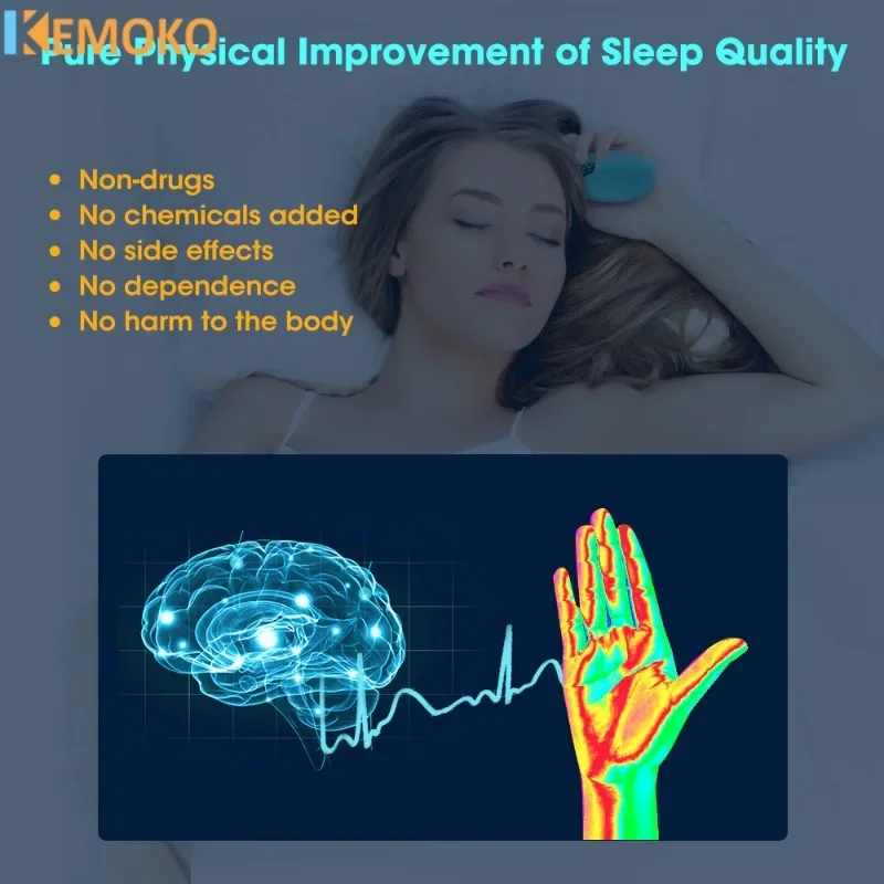 Handheld Sleep Aid Device EMS Microcurrent Mini Pressure Relief Anxiety Relax Hypnosis Artifact Smart Sleeper Body Massager