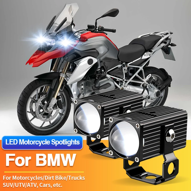 1/2PCS Universal Motorcycles Headlight LED Fog Light White Spotlights 12V for BMW R1200C/R1200GS/RG1200GS/S1000R/S1000RR