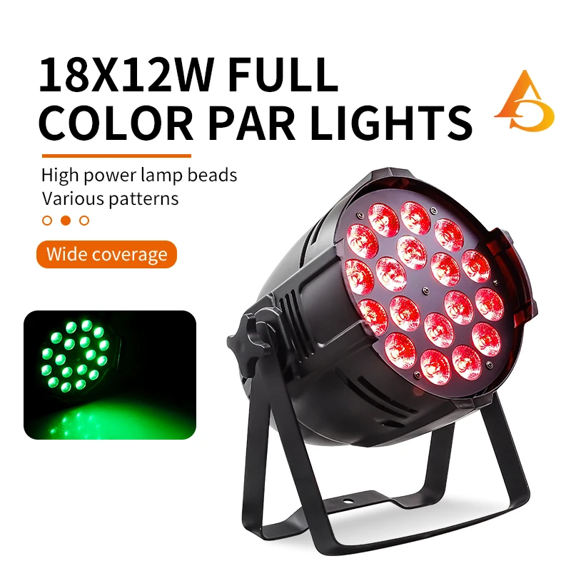 

4-10pcs 18x18W RGBWA UV Led Par Lighting 6in1 Aluminum 18x12W 4in1 DJ Disco Wash Effect 18x18W Professional Stage Light 18x12W