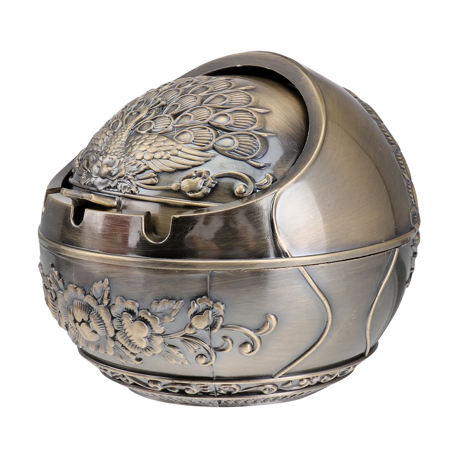 

1pc Metal Ashtray High Temperature Resistant Smoke Ash Storage Compact Household Cigarette Butt Ashtray For Home Office