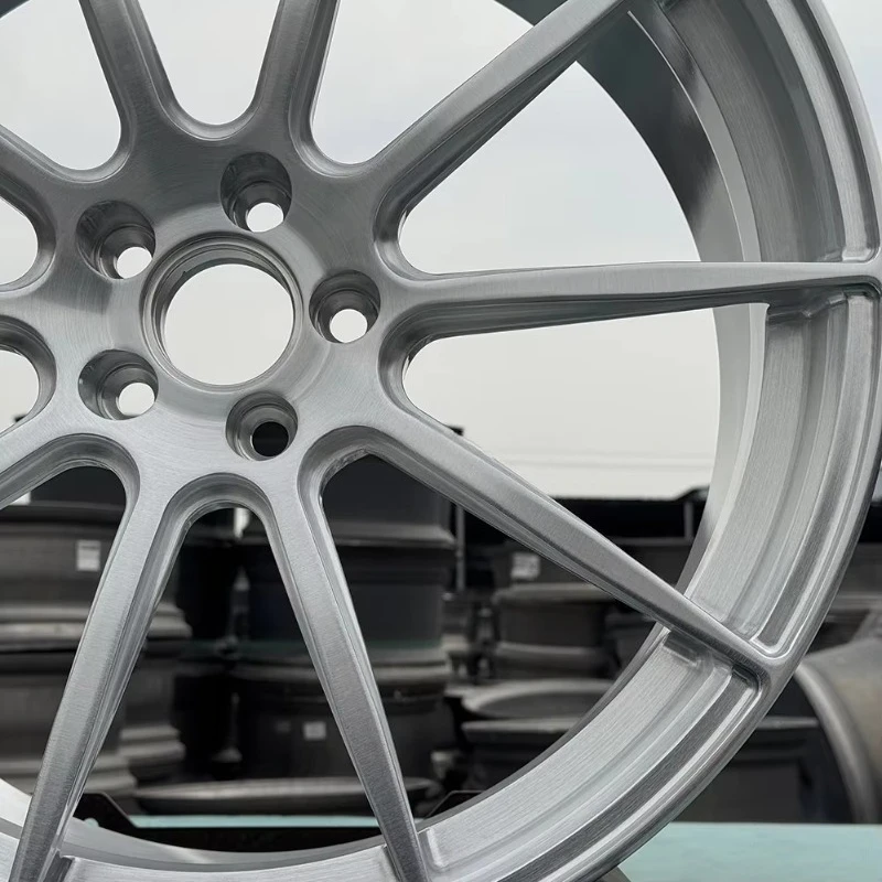 19-24 Inch Brushed Silver Monoblock Forged Wheels High Gloss 6061-T6 Alloy Rims Universal Custom Racing Car Upgrade Accessories