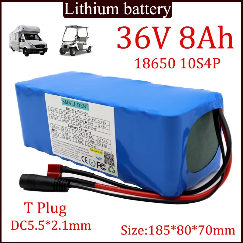 Akumulator litowy 36 V 8 Ah 18650 10S4P 8000 mAh z wbudowanym systemem BMS 15 A do elektronarzędzi, akumulator zapasowy