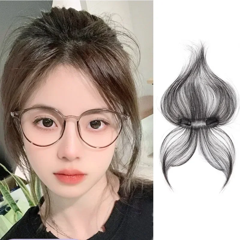 Human hair bangs clip-in bangs hair extensions natural and neat fake tassel top wig invisible closure wig