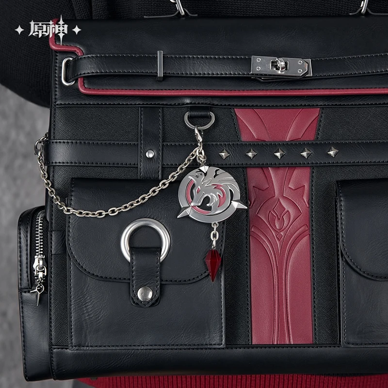 حقيبة ظهر من Wriothesley Genshin Impact Merch موضوع رسمي سلسلة الانطباع حقيبة يد حقيبة يد Doujin هدايا للزوجين