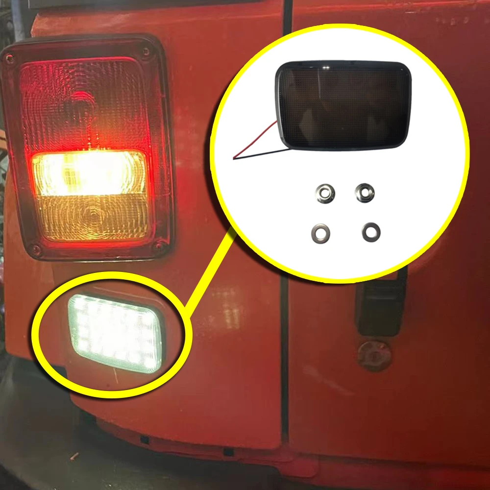 

Lantsun J391 Tailgate Left Reversing Lamp ABS Rear Light LED Taillight for Jeep for Wrangler JK07-17, 1-PC