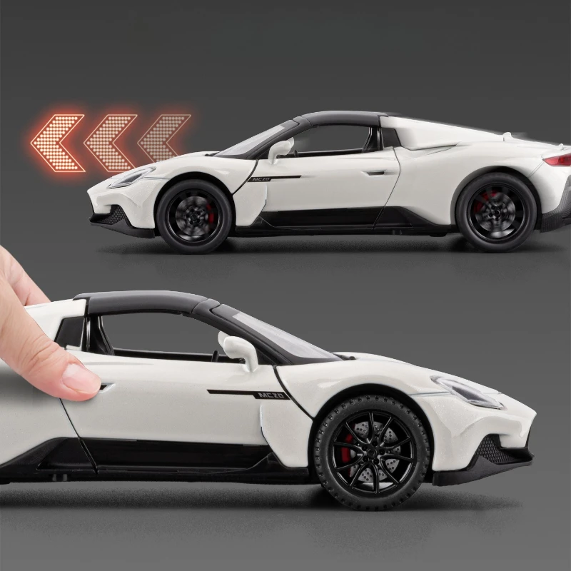 1:32 MC20 supercar alliage voiture modèle moulé sous pression Auto Show voiture Miniature jouet pour enfants modèle son lumière retirer modèle cadeau